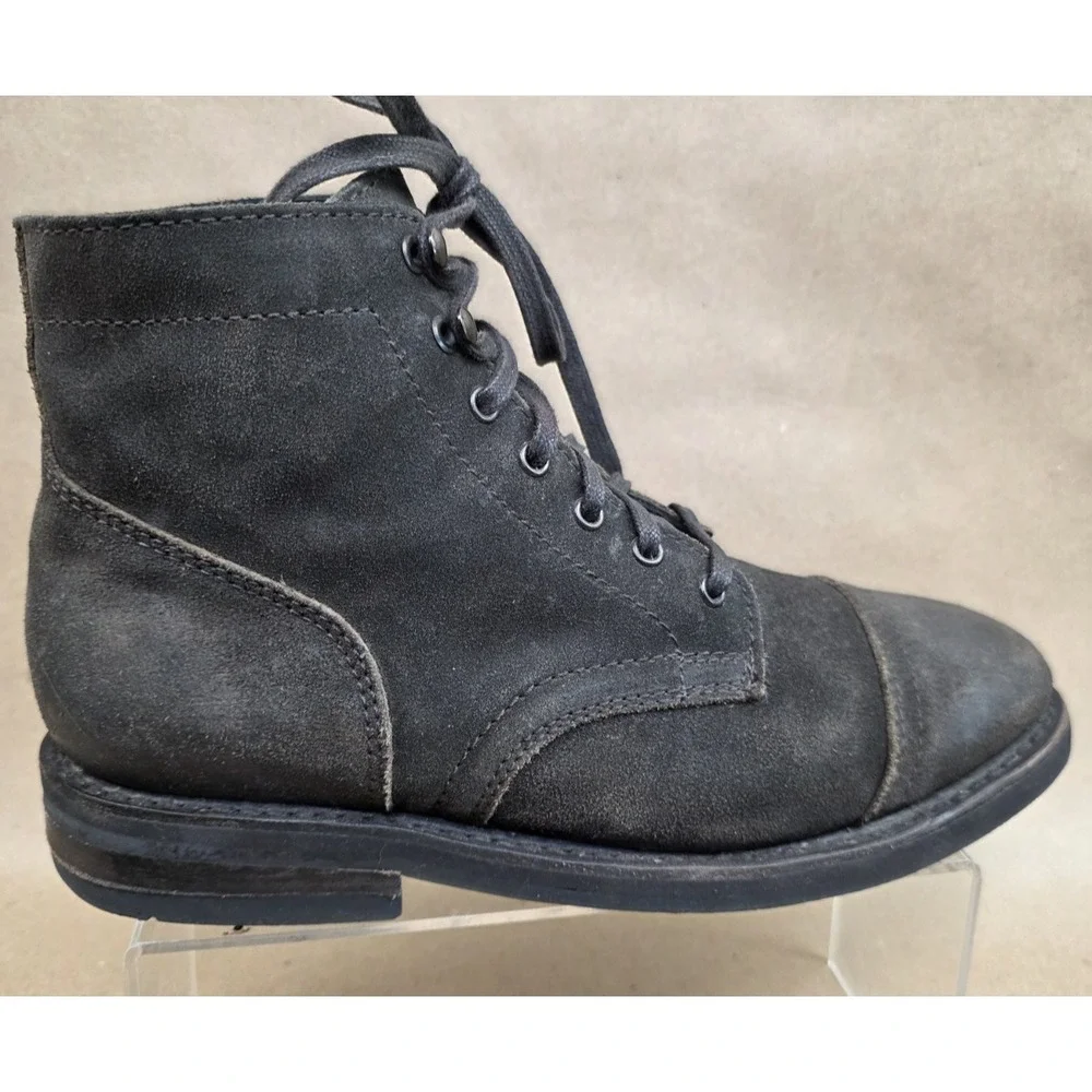Thursday Boot Company (Sz 7.5) Captain Dark Olive Suede Men's Lace Up Boots